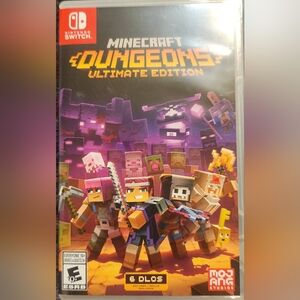 Nintendo Minecraft Dungeons Ultimate Edition - Black & Purple Cover